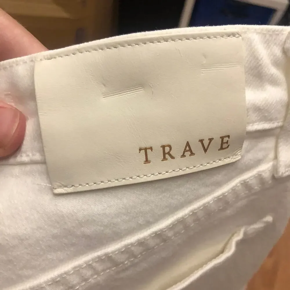 Trave Women's Jeans White Flare Colette - Big Empty sz 24 $228 NWOT's Wide leg